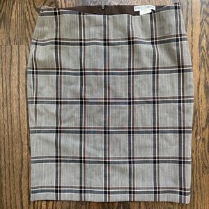 Vintage Dolce & Gabbana Virgin Wool Plaid Pencil Skirt